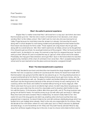 ENG 103- Discussion on Lying - “The Truth About Lying” by Judith Viorst