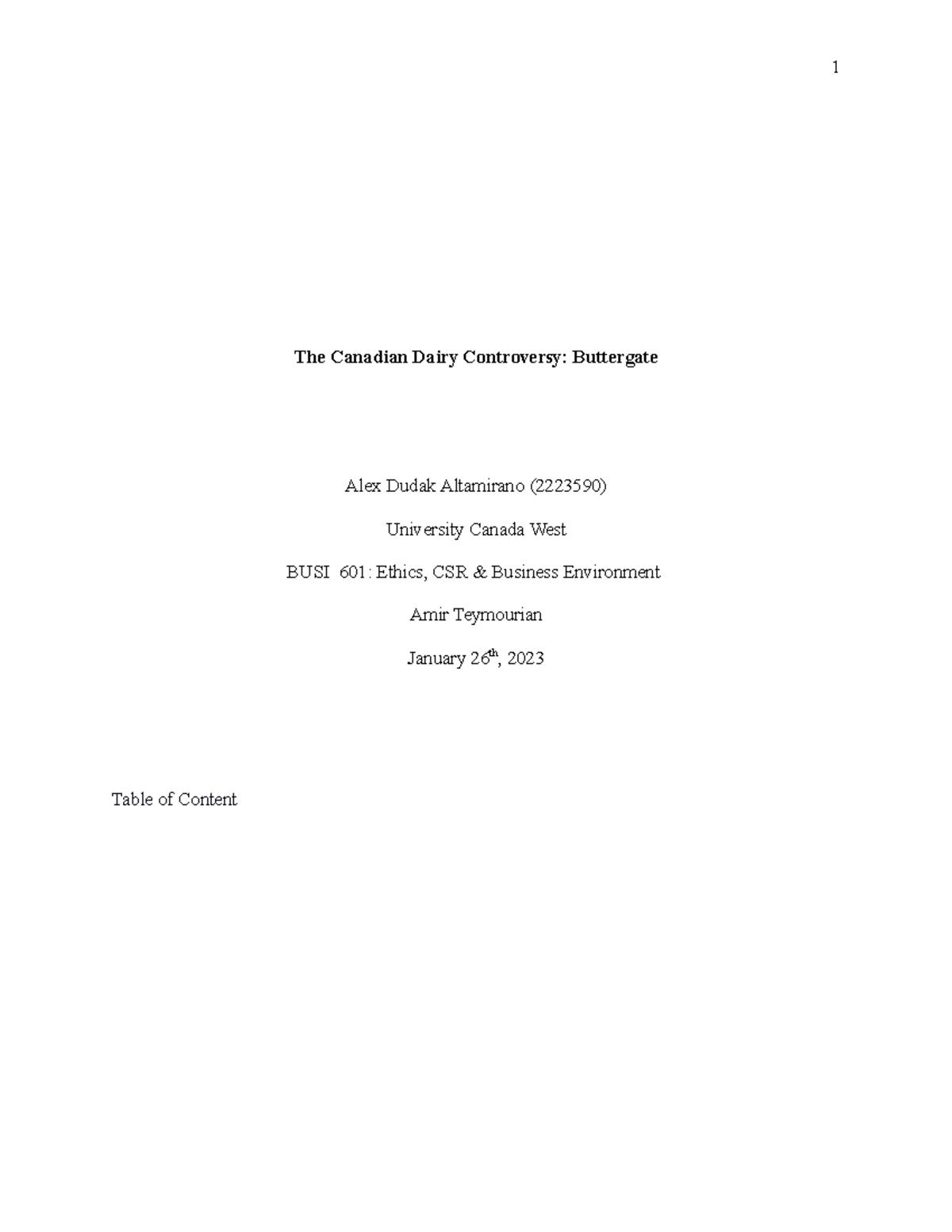 The Canadian Dairy Industry Macro Analysis The Canadian Dairy