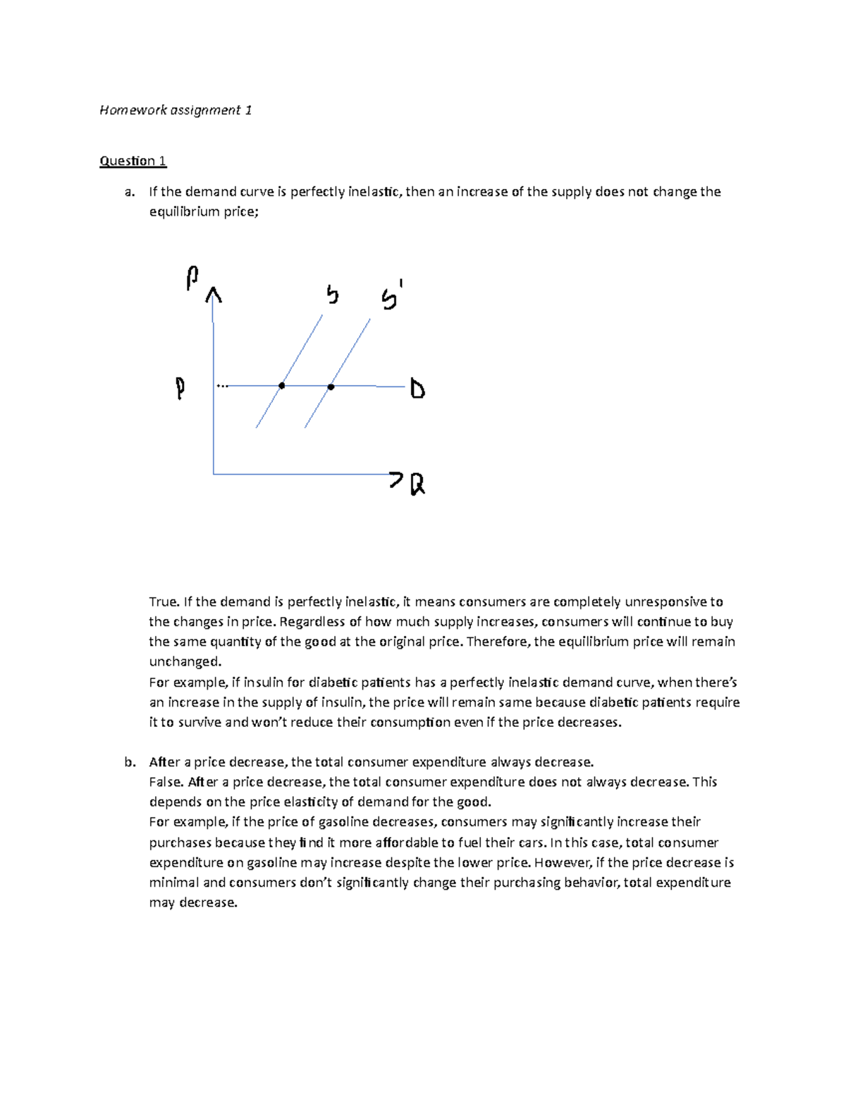 microeconomics assignment 1