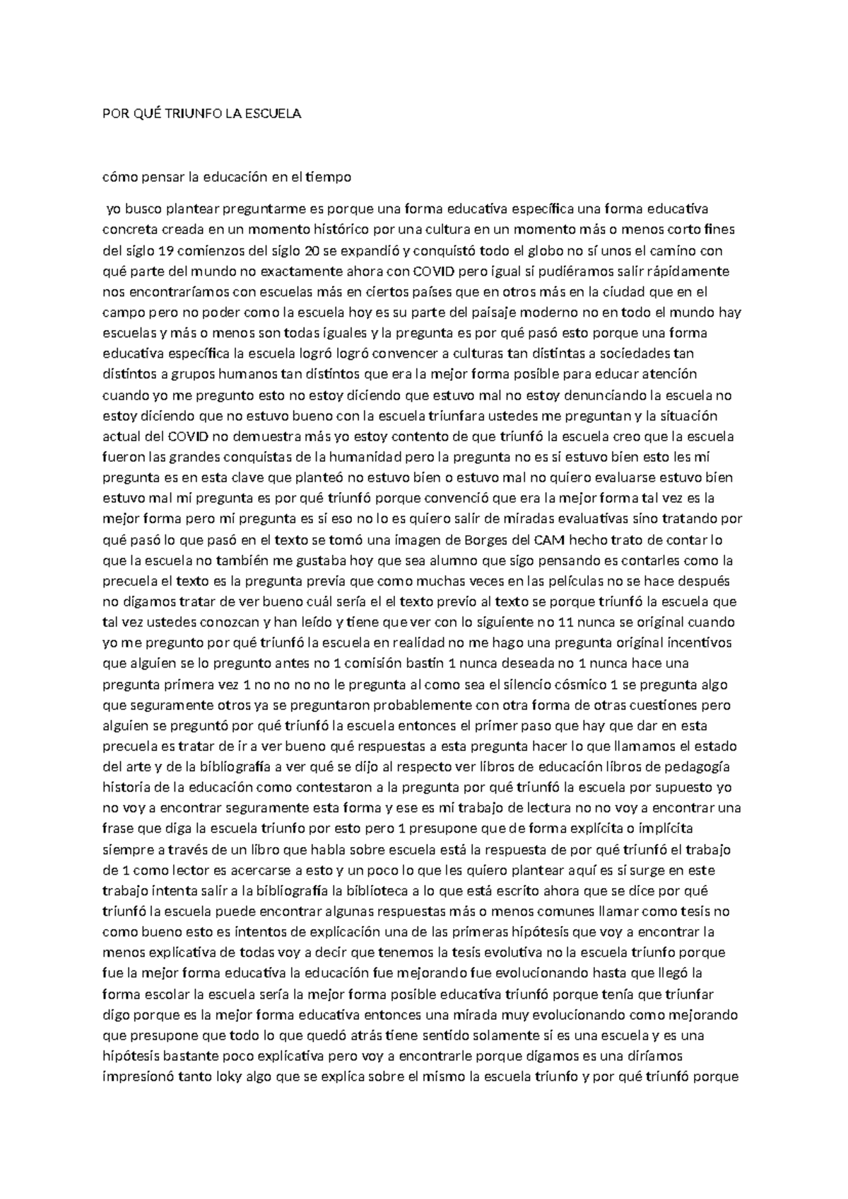 Porque Triunfo LA Escuela - POR QUÉ TRIUNFO LA ESCUELA cómo pensar la ...