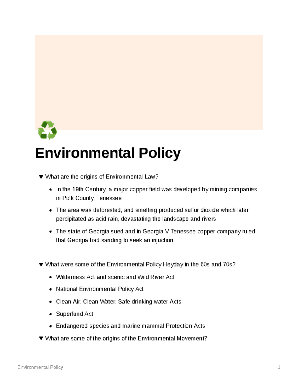 environmental policy argumentative essay