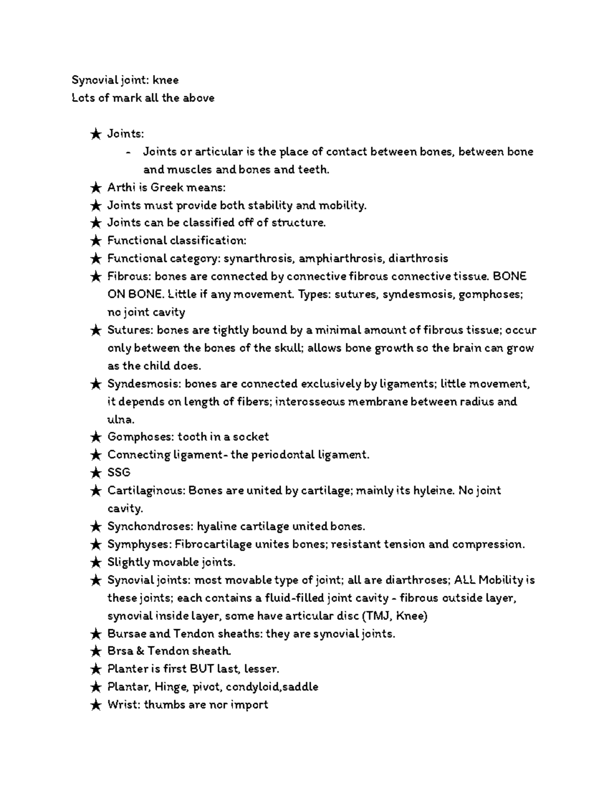 Ch. 9 joints - Class is BIOL 200, Human anatomy for Nursing. Dr ...