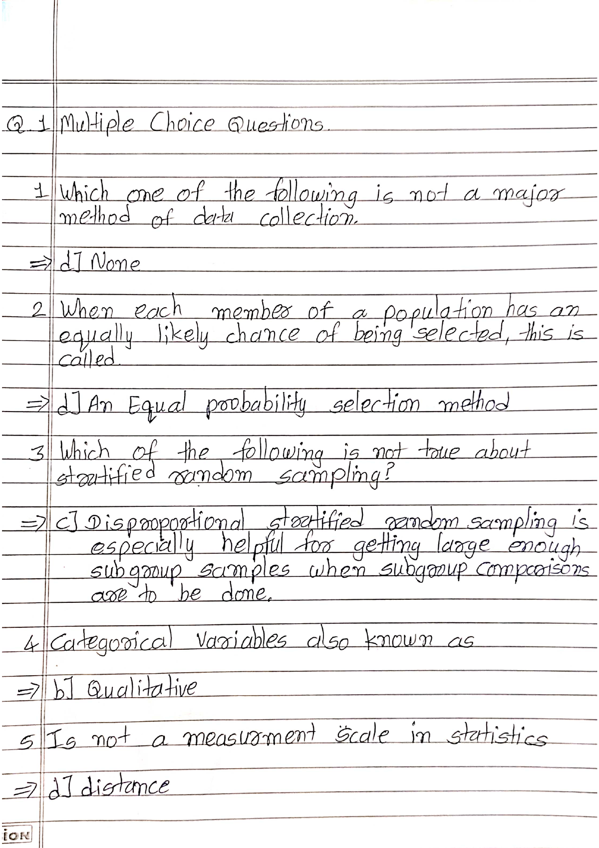 assignment topics for business statistics