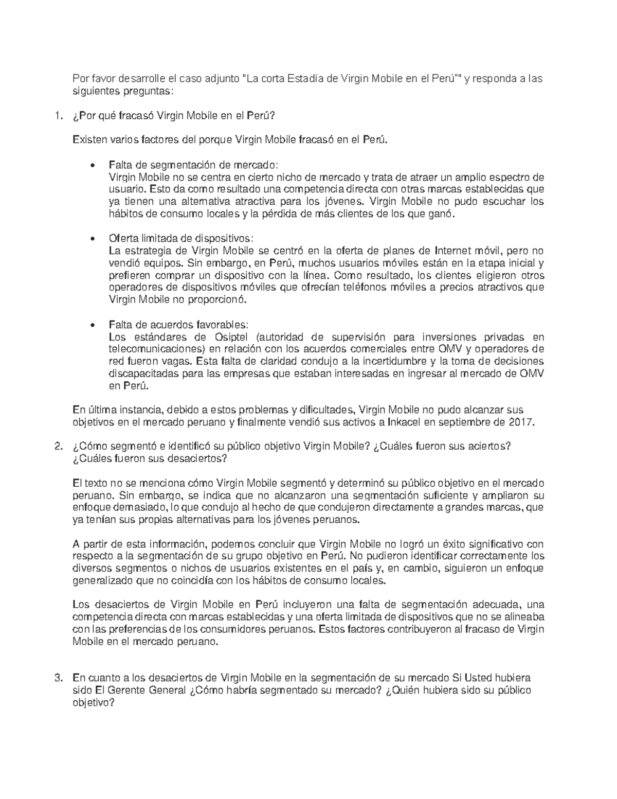 Caso T4 Gabriel Mandujano - Por favor desarrolle el caso adjunto "La ...