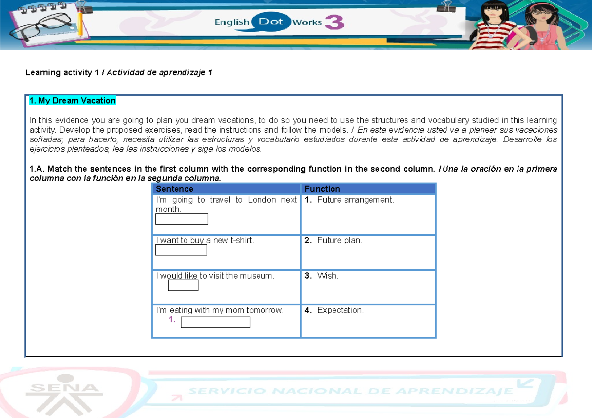 Curso 3 (1) Act 1 - Activity 1 - Learning activity 1 / Actividad de ...