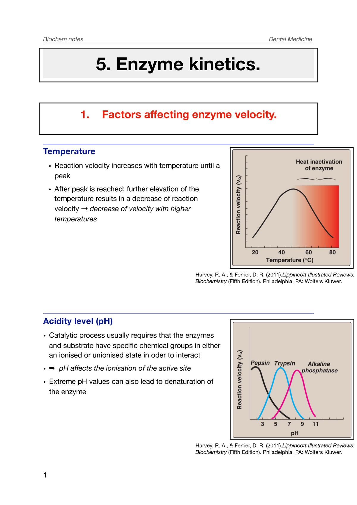 Enzyme kinetics - 5. Enzyme kinetics. 1. Factors affecting enzyme ...