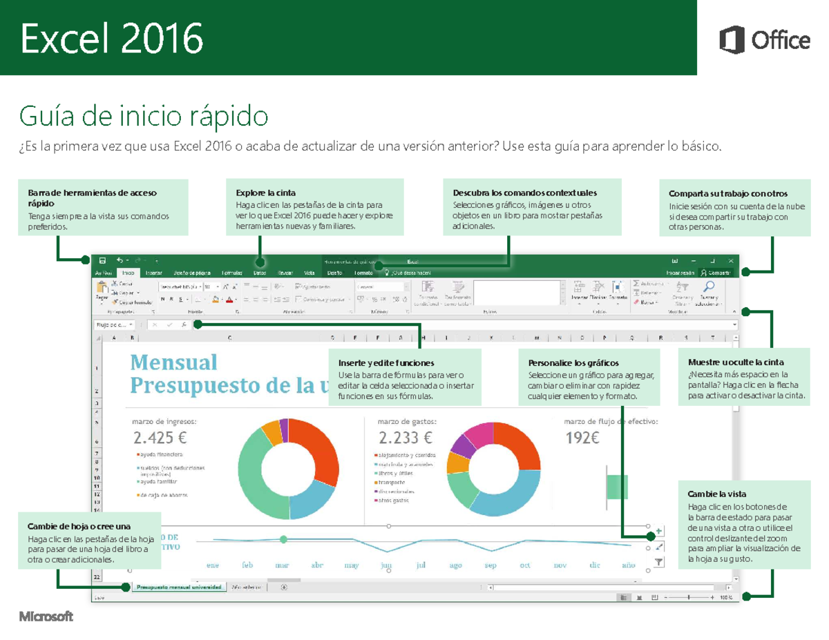 0081 excel 2016 guia de inicio rapido - Guía de inicio rápido ¿Es la ...