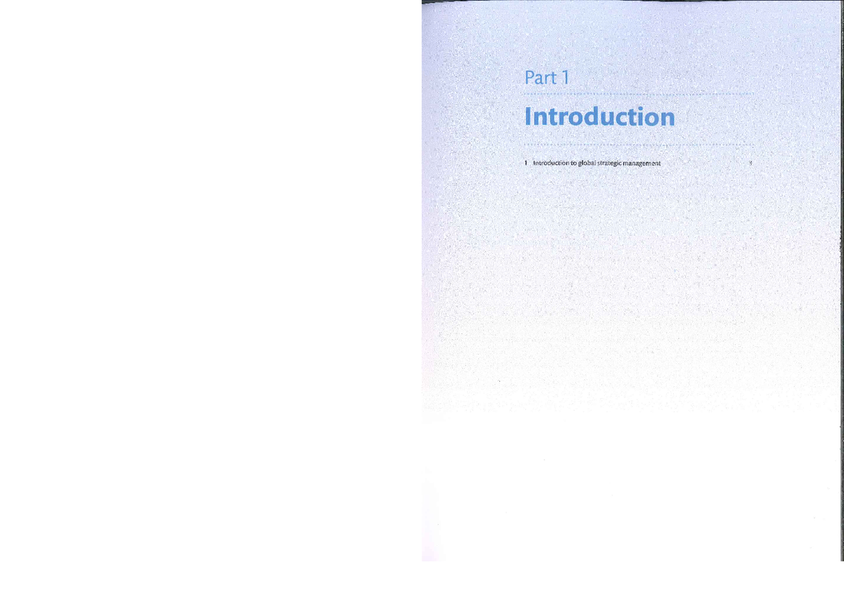 GSM Frynas Mellahi 3rd edition-Chapter 1 - Part 1 Introduction 1 ...