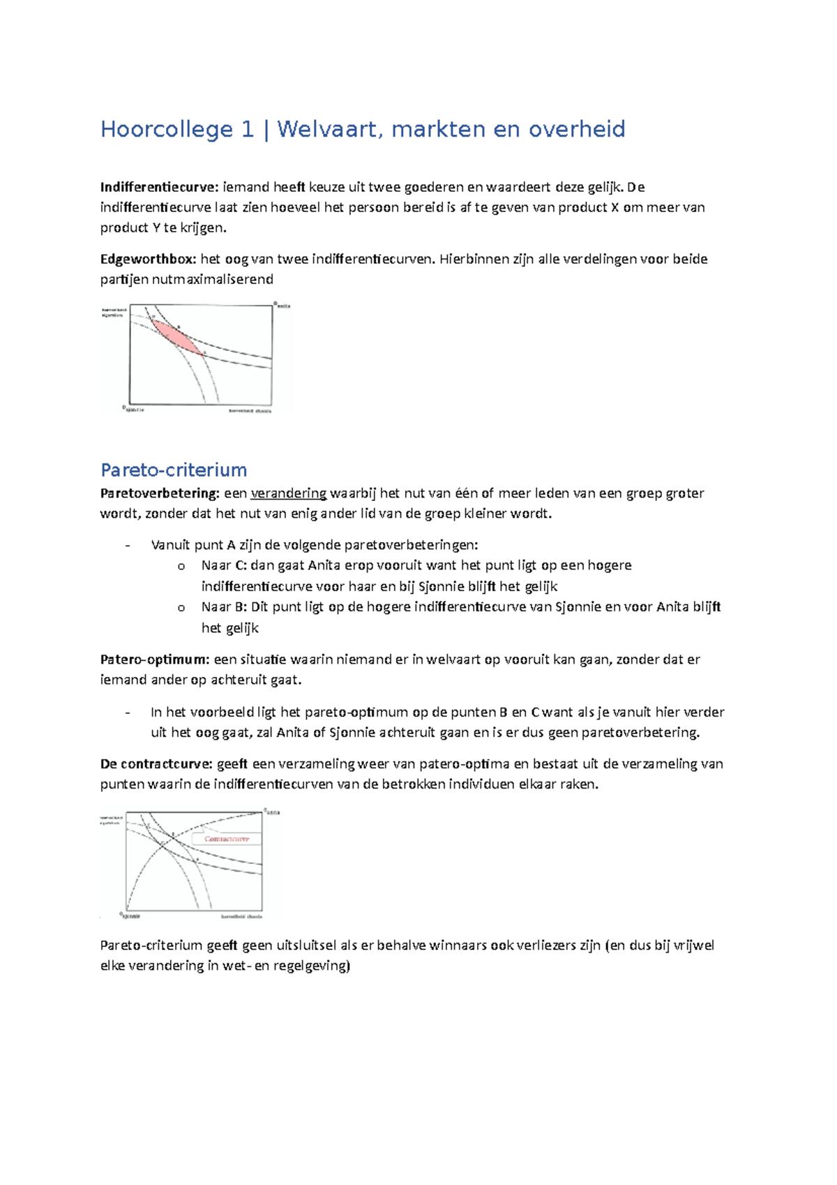 Aanrekeningen Colleges Rechtseconomie Week 1 Tot En Met 7 - Hoorcollege ...