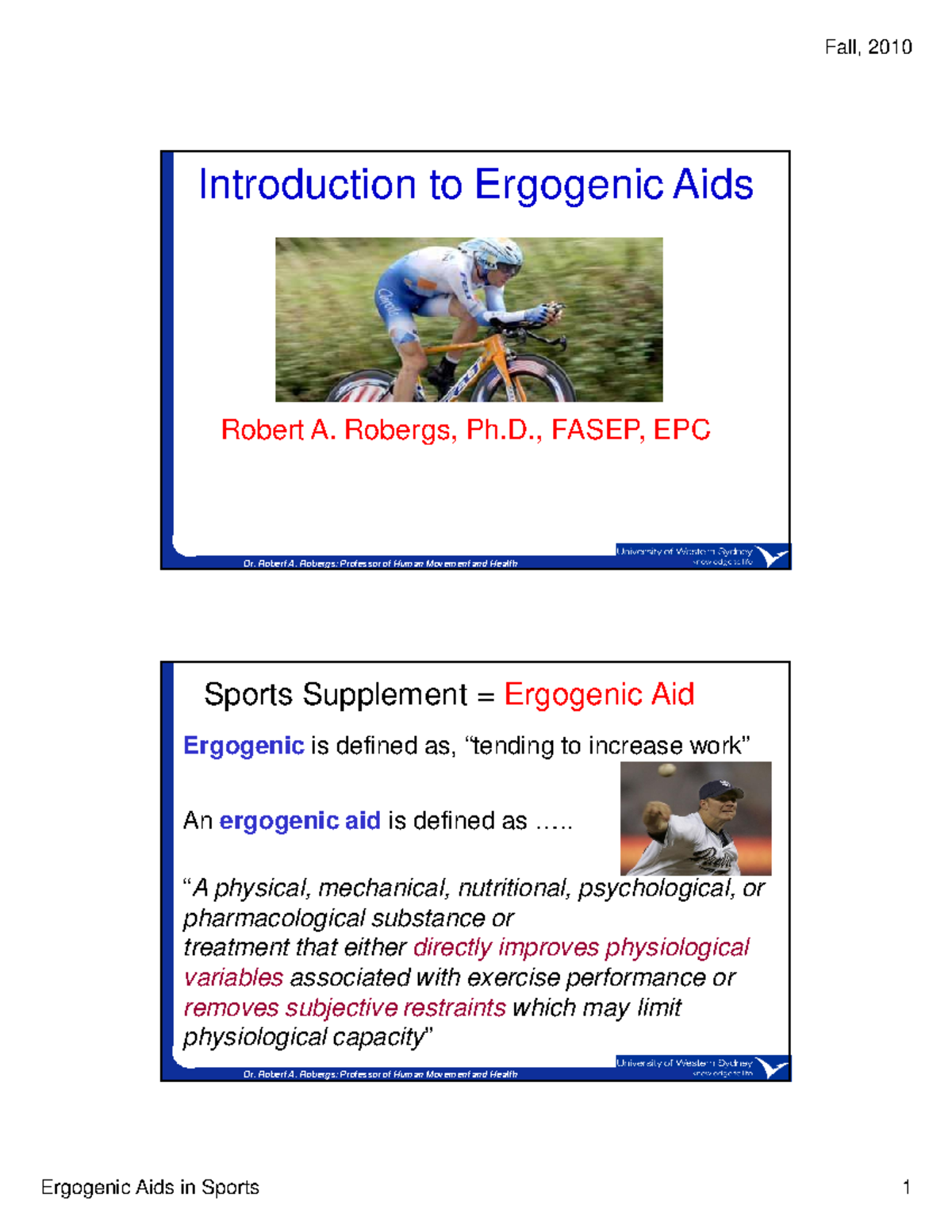 426Ergogenic Aids- practical materials - Dr. Robert A. Robergs ...