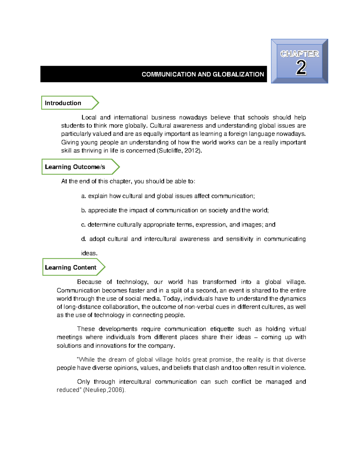Module 2 Communication AND Globalization - COMMUNICATION AND ...
