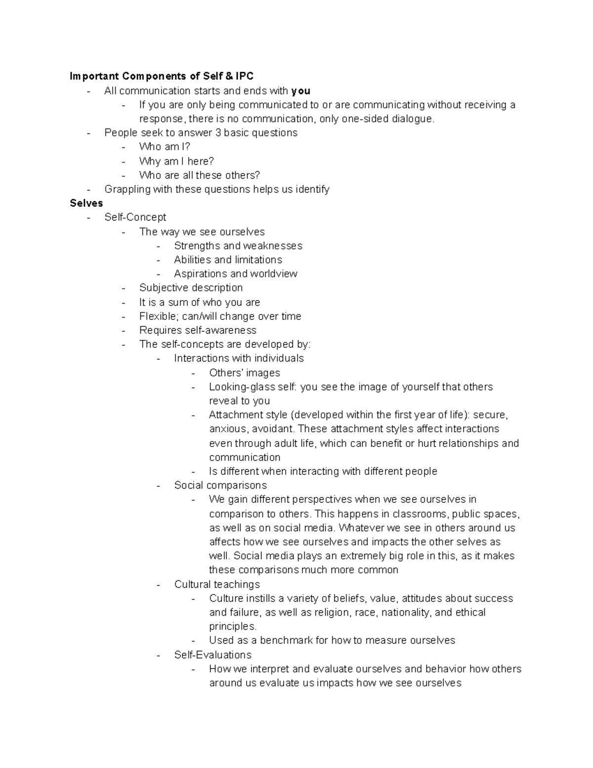 Chapter 3 Interpersonal Communication Perception Of Self And Others
