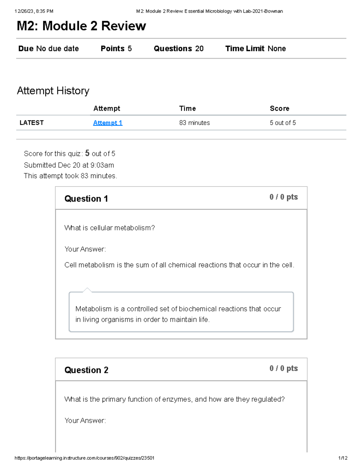 M2 Module 2 Review M2 Module 2 Review Due No due date Points 5