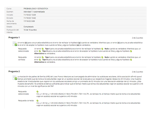 Automatizada 2 Unidad 2 Estadistica Y Probabilidad - Pregunta 1 2 De 2 ...