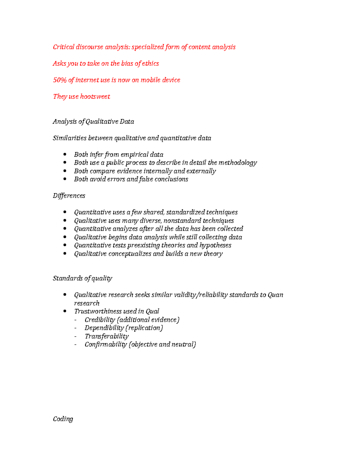 Lecture notes, lecture 1 - Detailed class notes - Critical discourse ...