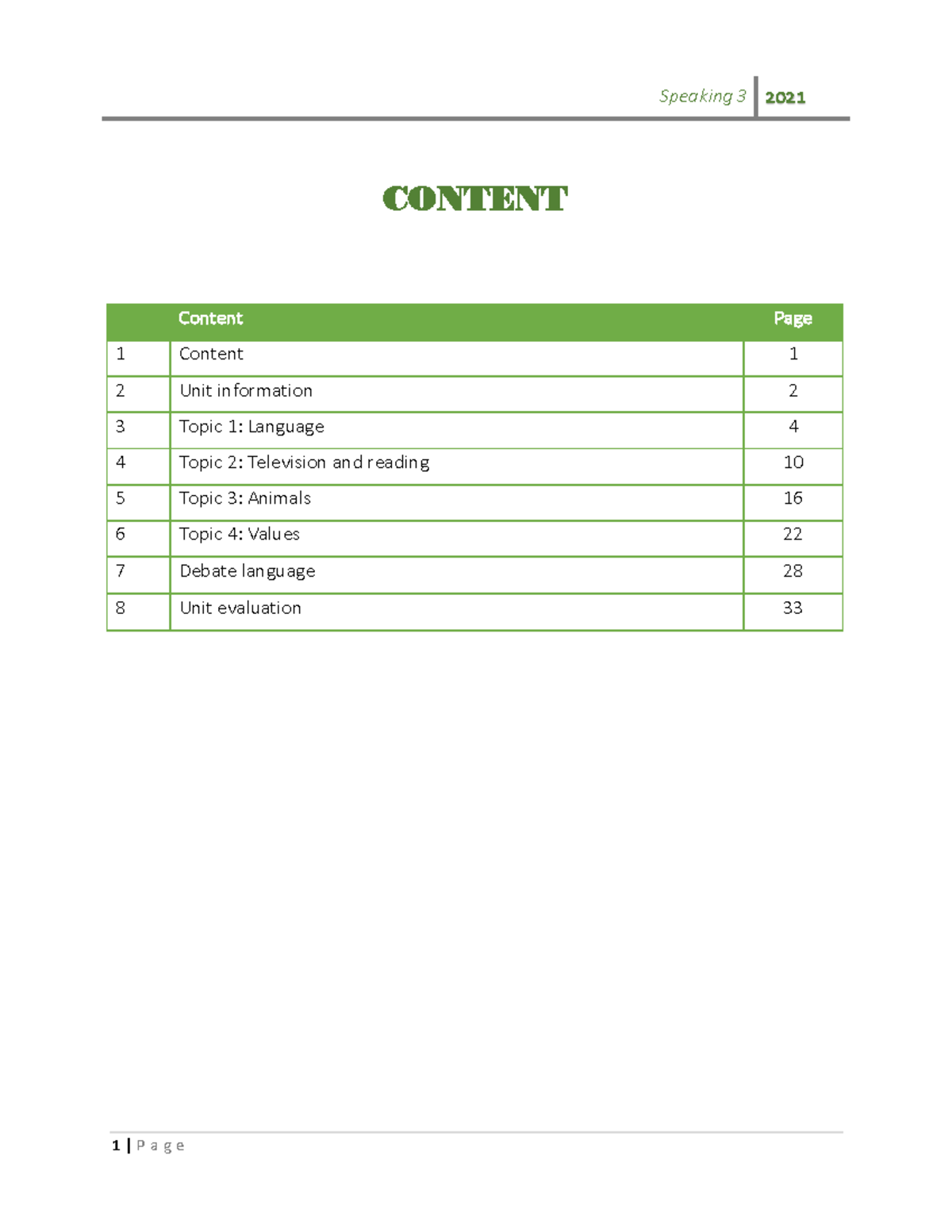 1 Speaking 3 B2 2021 Intro Speaking 3 2021 1 P A G E Content Page 1 Speaking 3 B2 2021 Intro Speaking 3 2021 1 P A G E Content Page