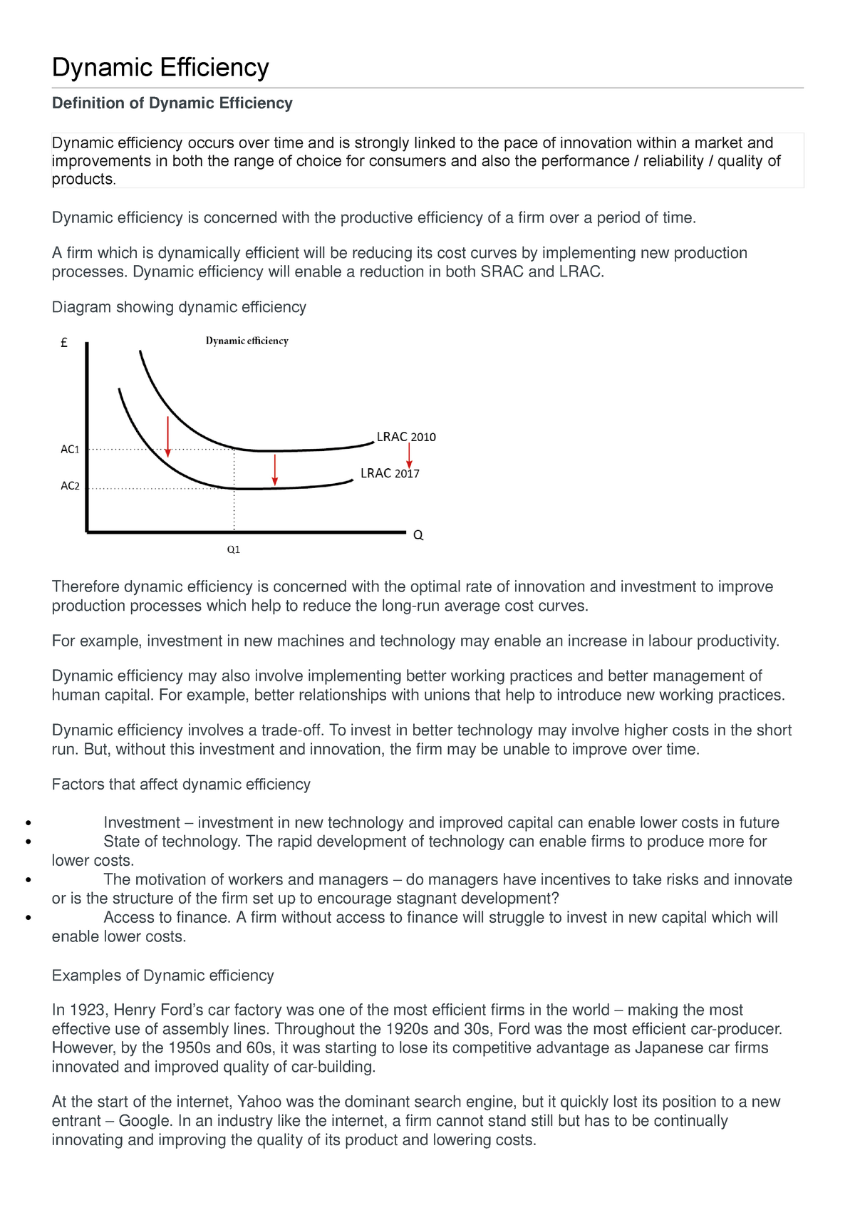 Dynamic Efficiency Dynamic Efficiency Definition Of Dynamic 