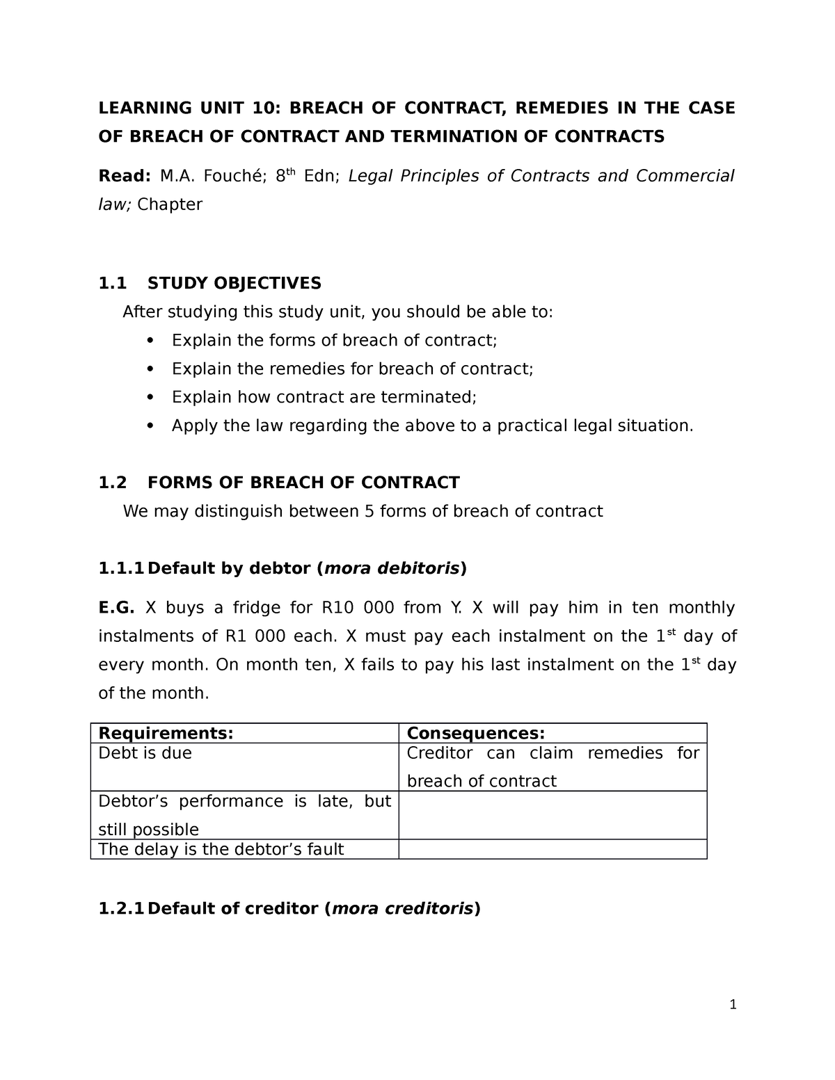 learning-unit-9-breach-of-contract-remedies-in-the-case-of-breach-of