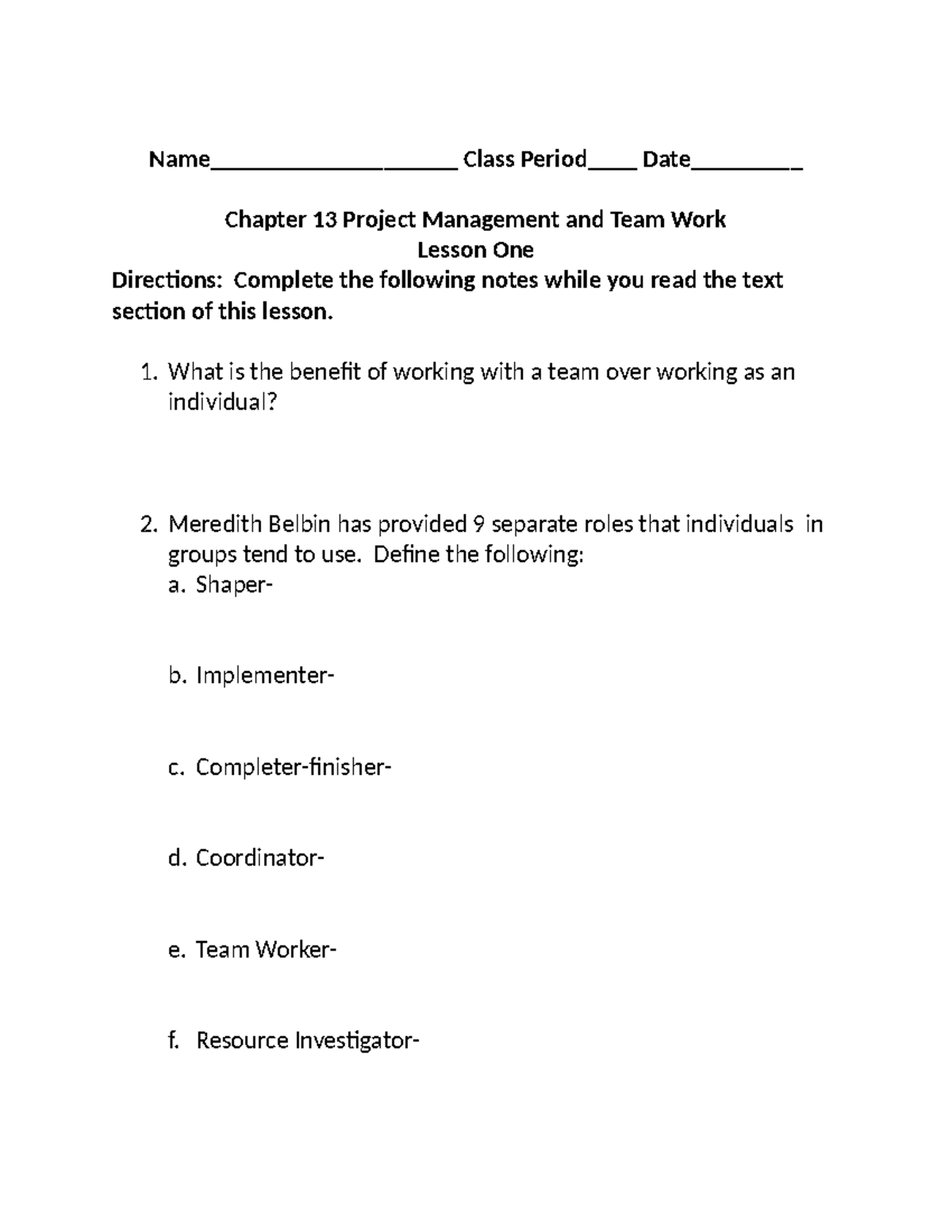 Chapter+13 Freshman Computer Science Name____________________ Class