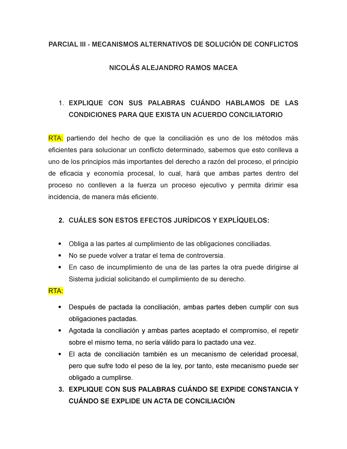 Parcial Iii Mecanismos De Soluci N Parcial Iii Mecanismos Alternativos De Soluci N De