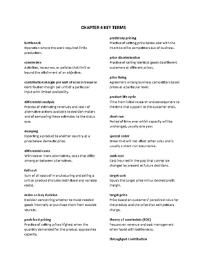 Chapter 6 Fundamentals of Product and Service Costing KEY Terms ...