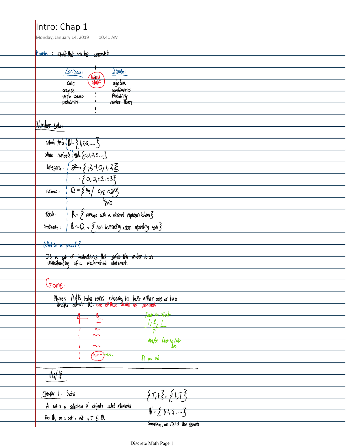 Intro Chap 1 - Chapter 1 Lecture Notes - Intro: Chap 1 Monday, January ...