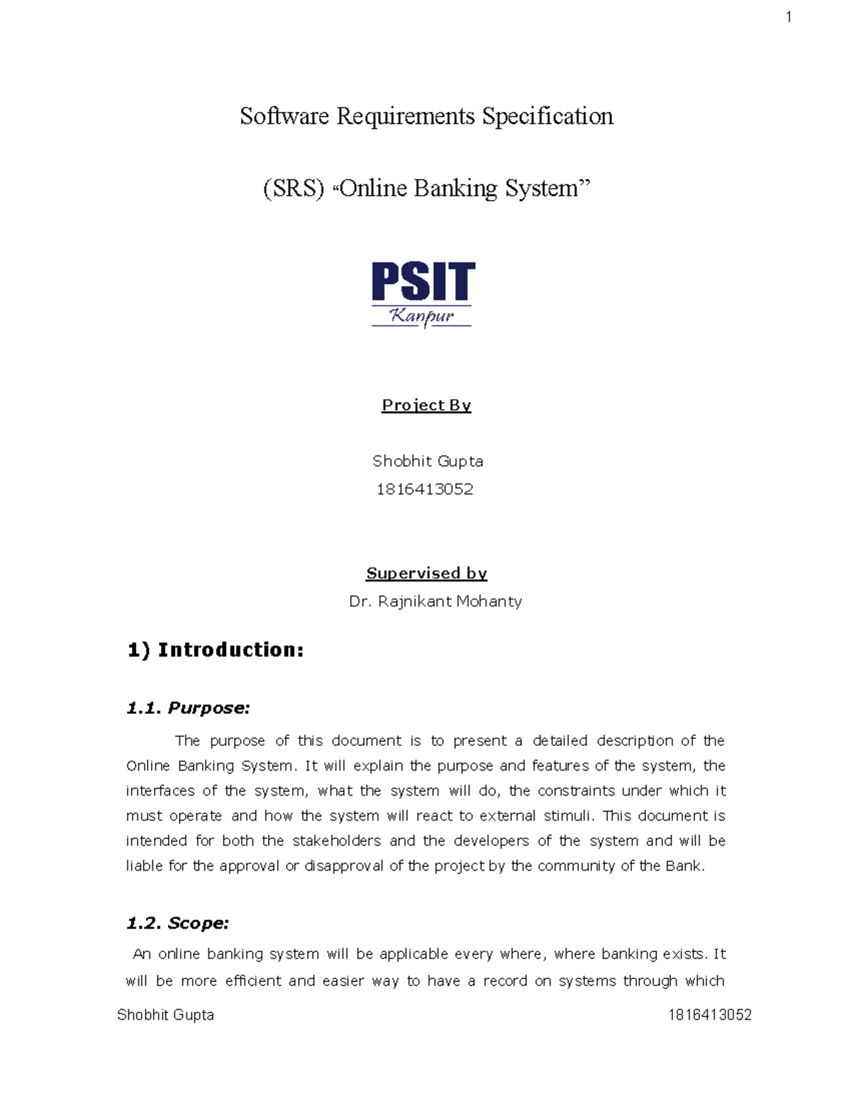 1816413052 SRS - BETTER - Software Requirements Specification (SRS ...