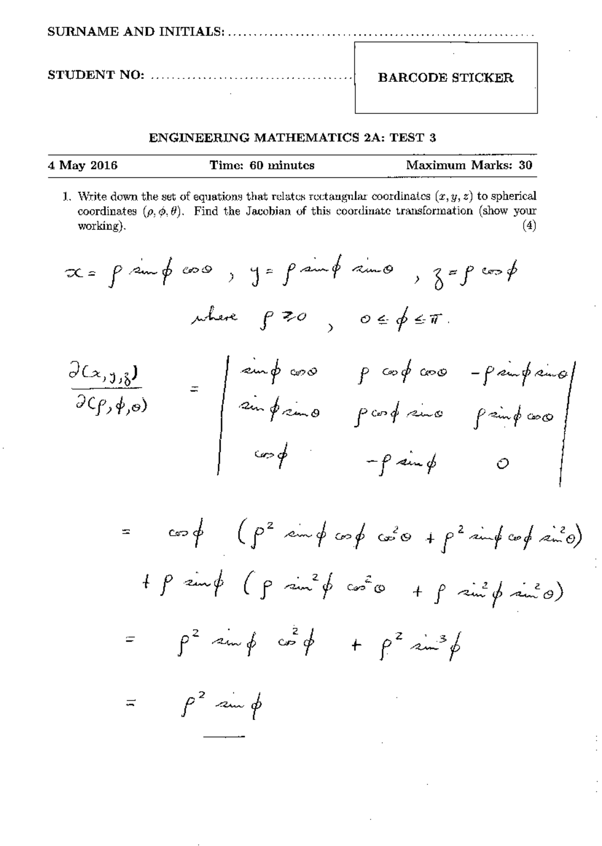 Test 3 (2016 ) - test3 - Math238 - Studocu