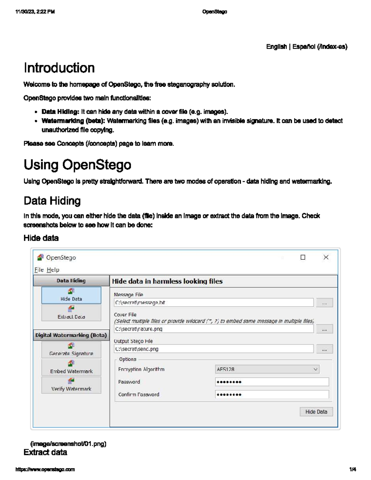 How to use Open Stego - CS 150M - Studocu