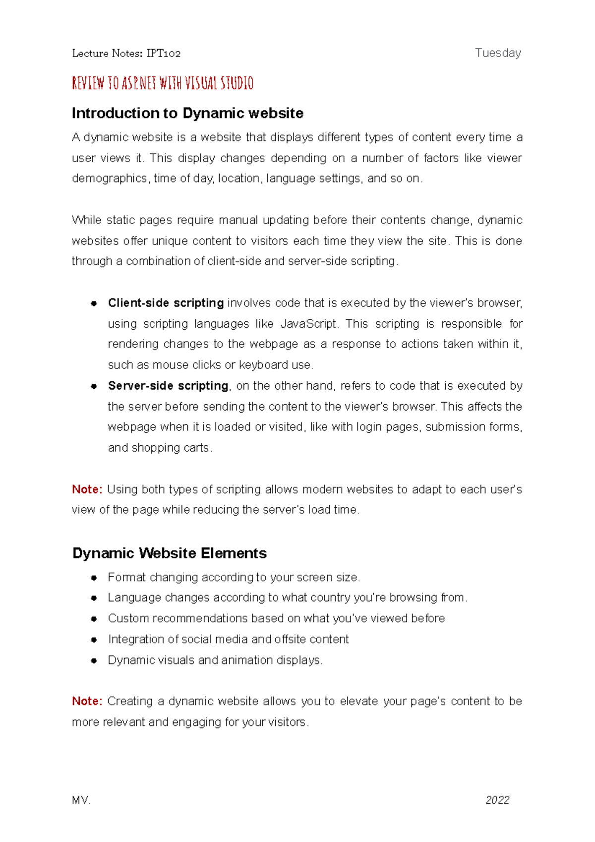 review-to-asp-with-visual-studio-week2-lecture-notes-review-to