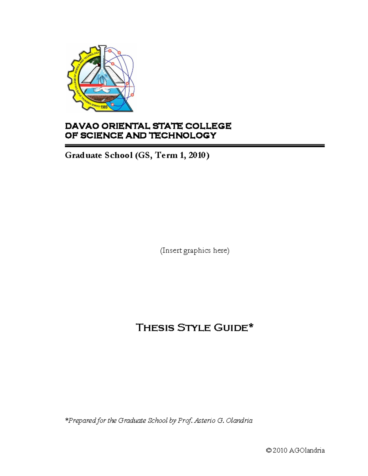 thesis style guide