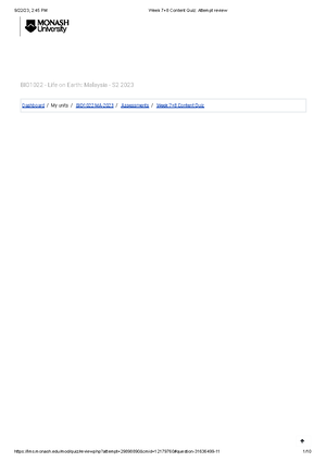 Lab 4 Prelab Quiz - Lab Quiz - Dashboard / My units / BIO1022 MA-2023 ...