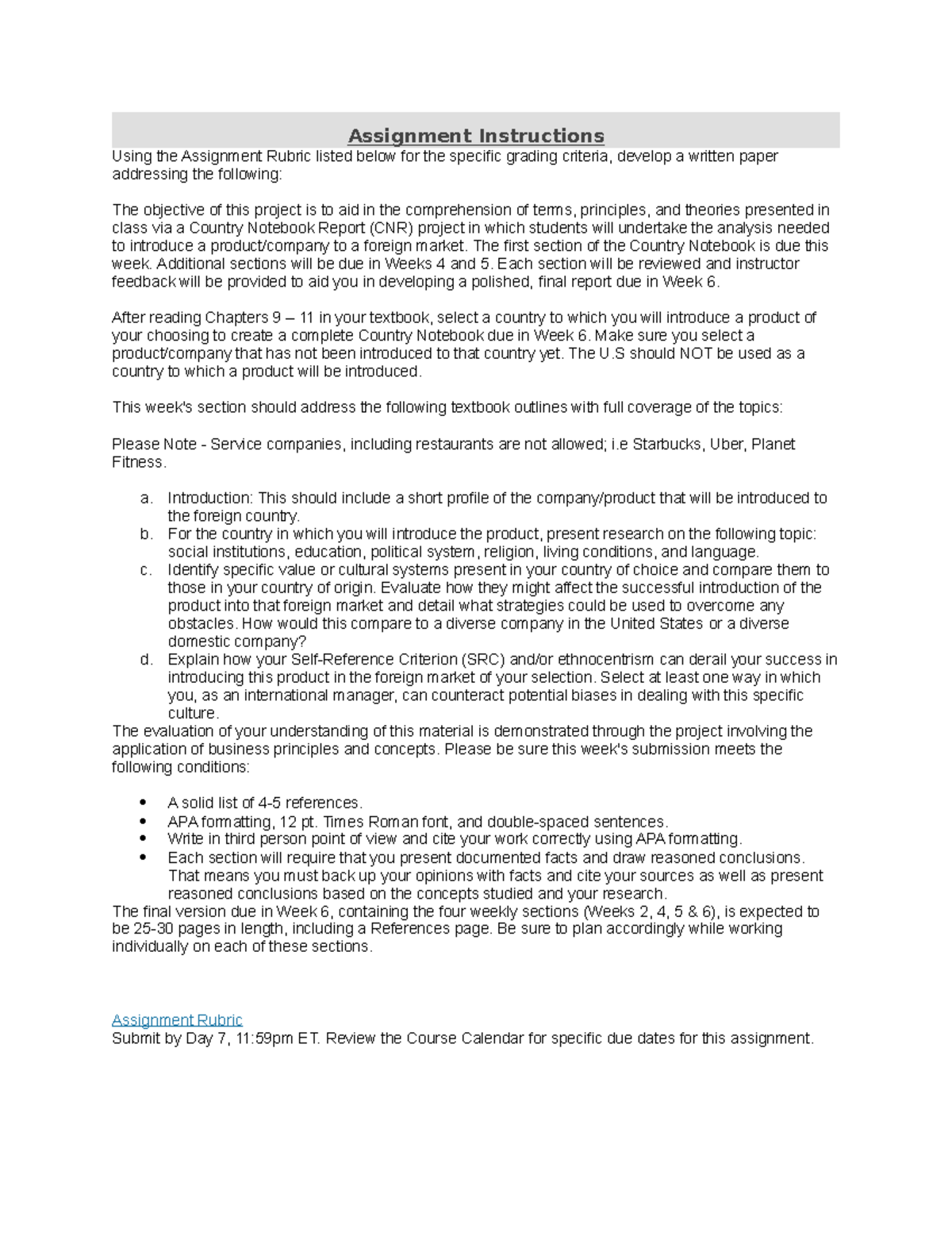 Assignment Instructions wk 2 - Assignment Instructions Using the ...