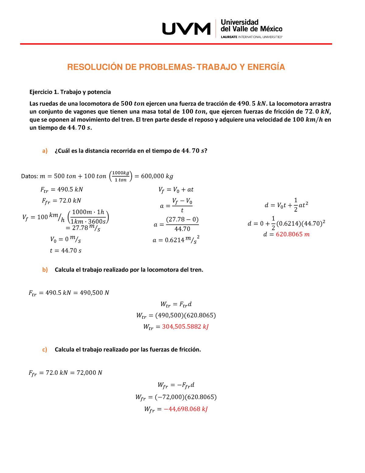 A#4 Fisica - Actividad 4 Física - RESOLUCIÓN DE PROBLEMAS- TRABAJO Y ...