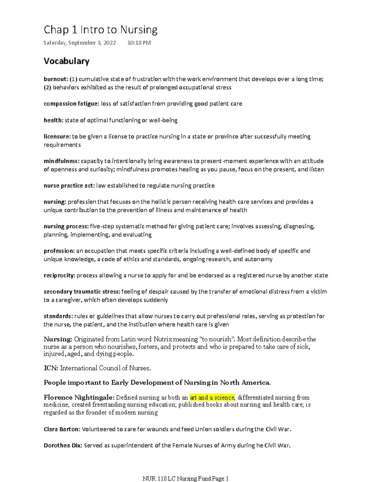 Chap 1 notes - mdklmnklsfnm - Vocabulary burnout: (1) cumulative state ...