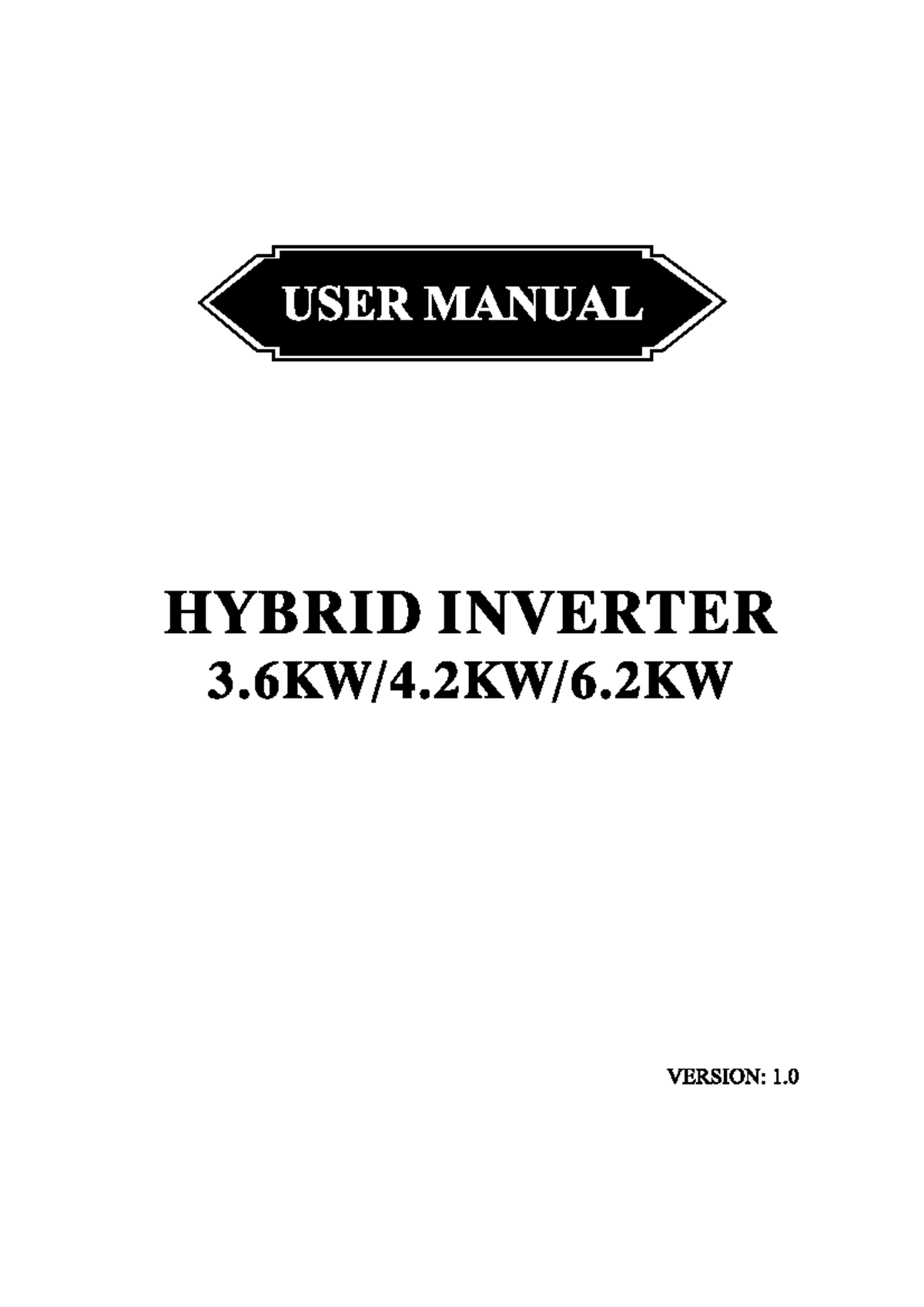 Offon grid hybrid solar inverter user manual - Probability and ...