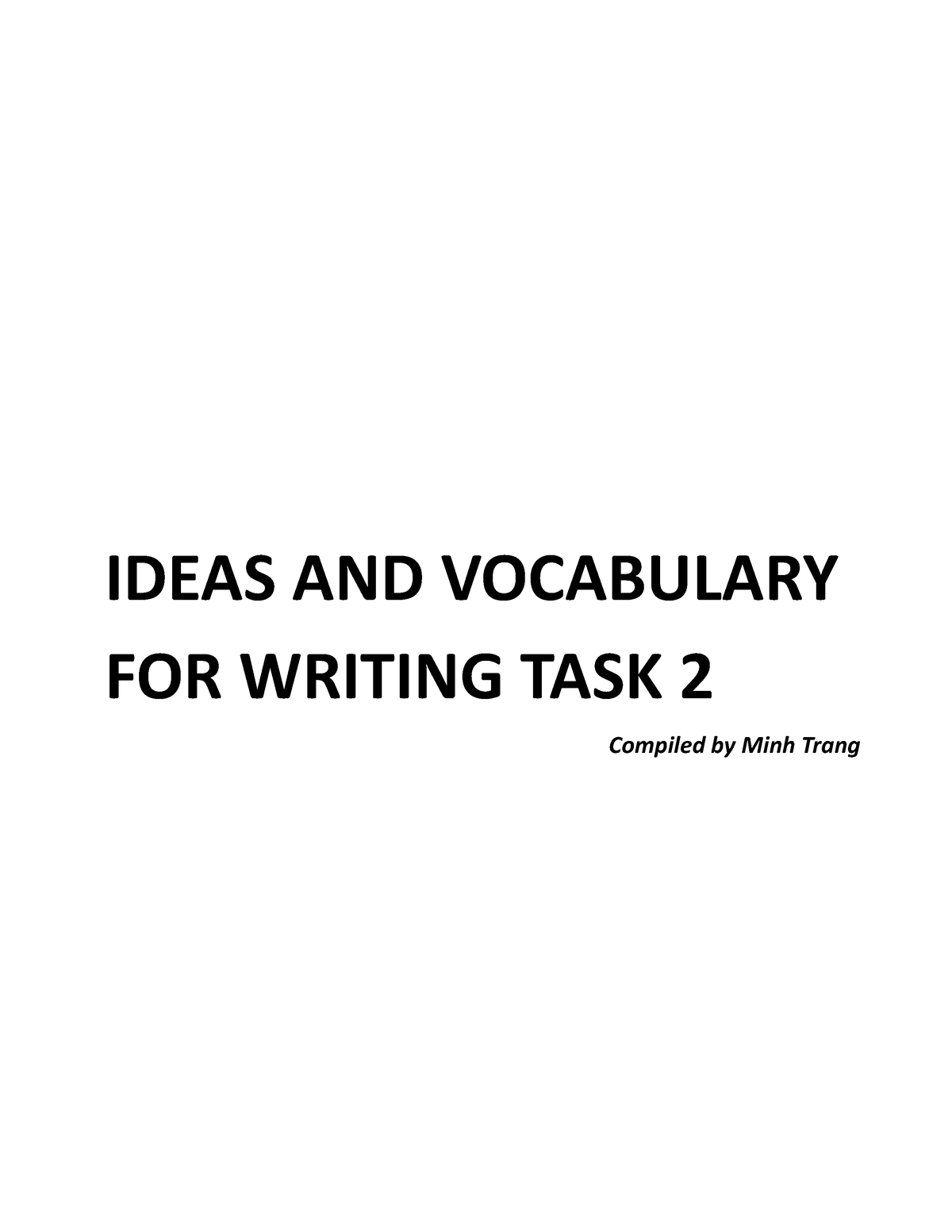 vocabulary for writing task 2 on education