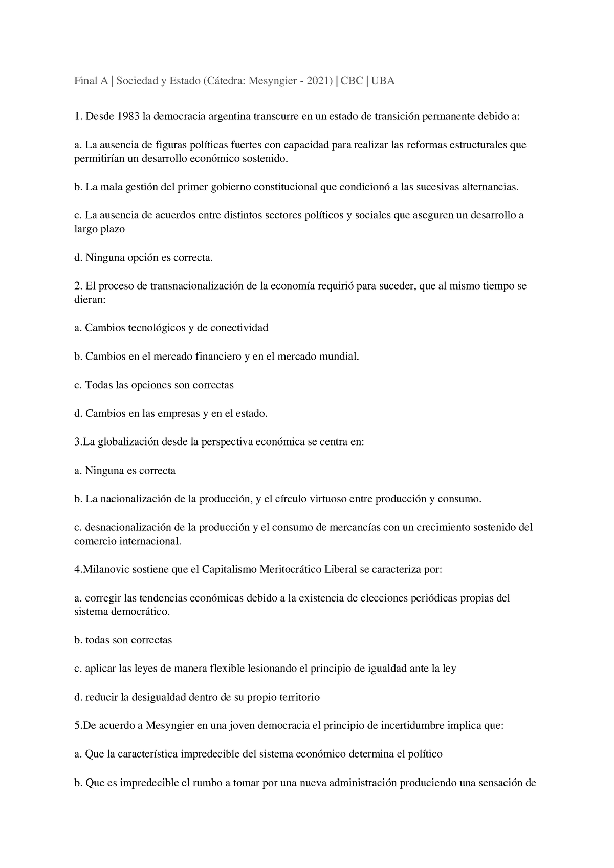 ICSE - Modelo DE Exámen Final - Final A | Sociedad Y Estado (Cátedra ...