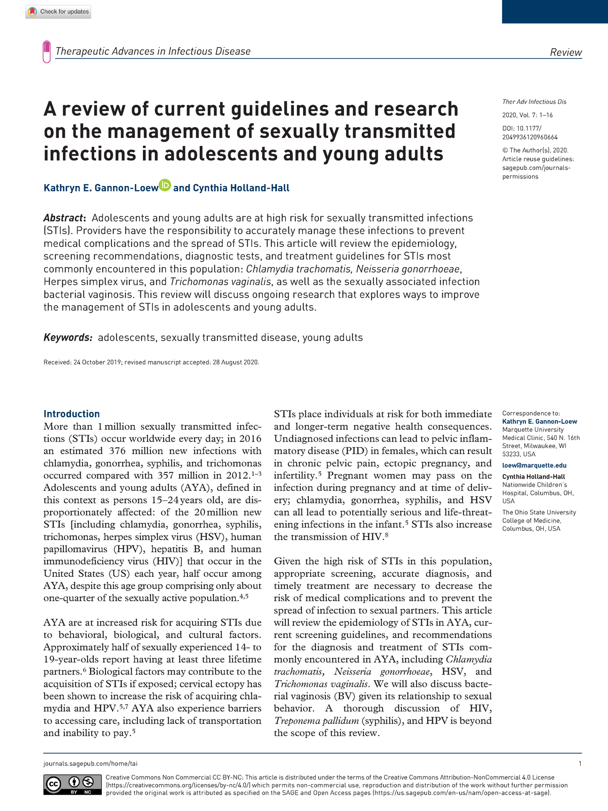 A Review Of Current Guidelines And Research On The Management Of ...