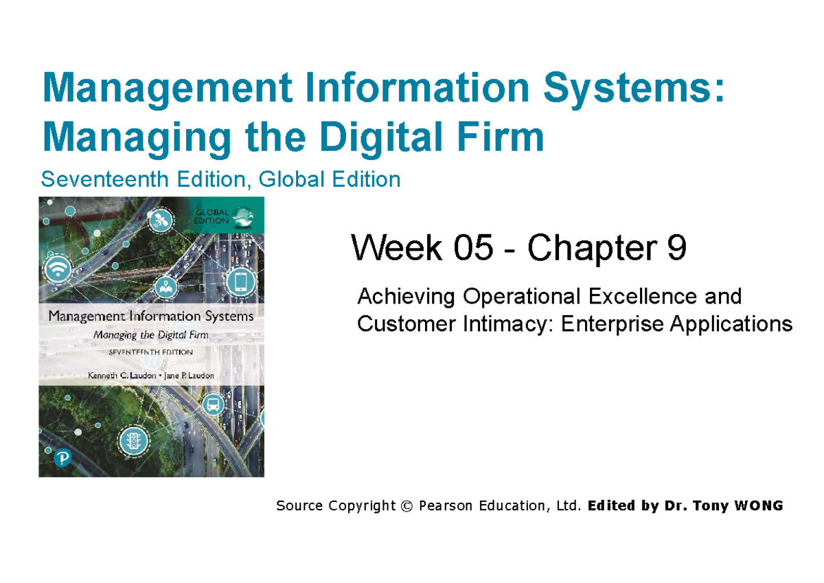 ISEM2005 Lecture 5 - notes - Management Information Systems: Managing ...