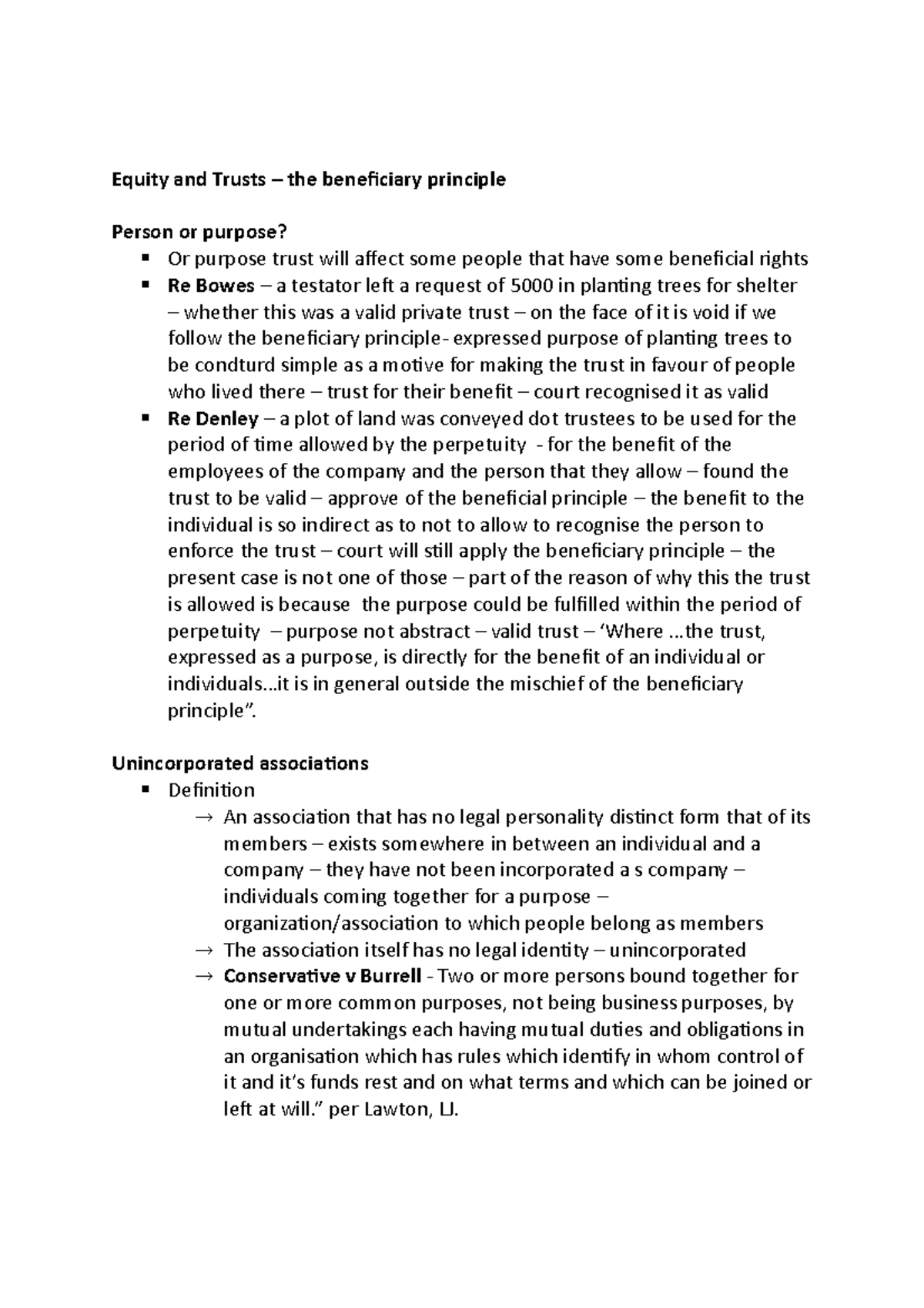 Equity and Trusts - The beneficiary principle 2 - Equity and Trusts ...