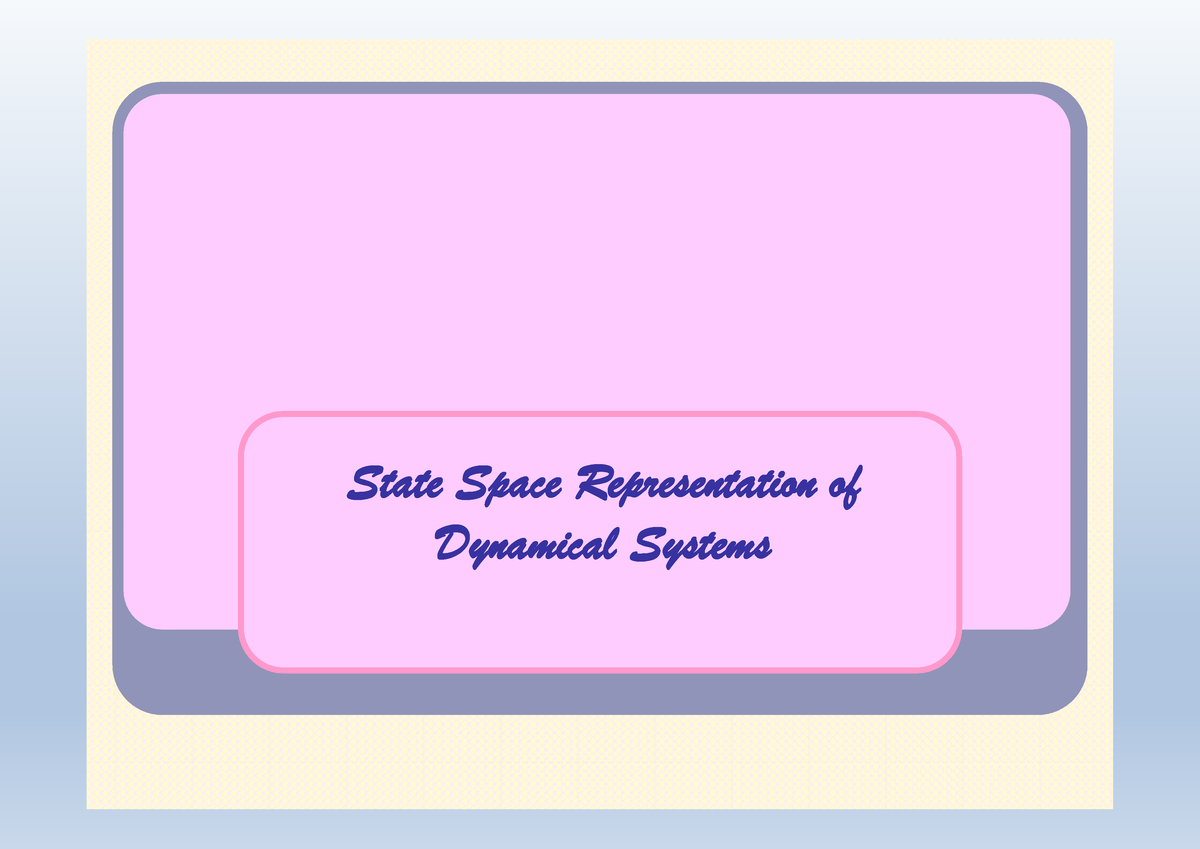 State space - System noise control Y → Y * Z Controller 4 Definitions 5 ...