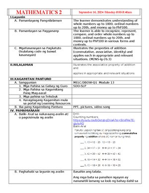 Asher - Kindergarten assignment and document - Pangalan: MATATAG MATH 1 ...
