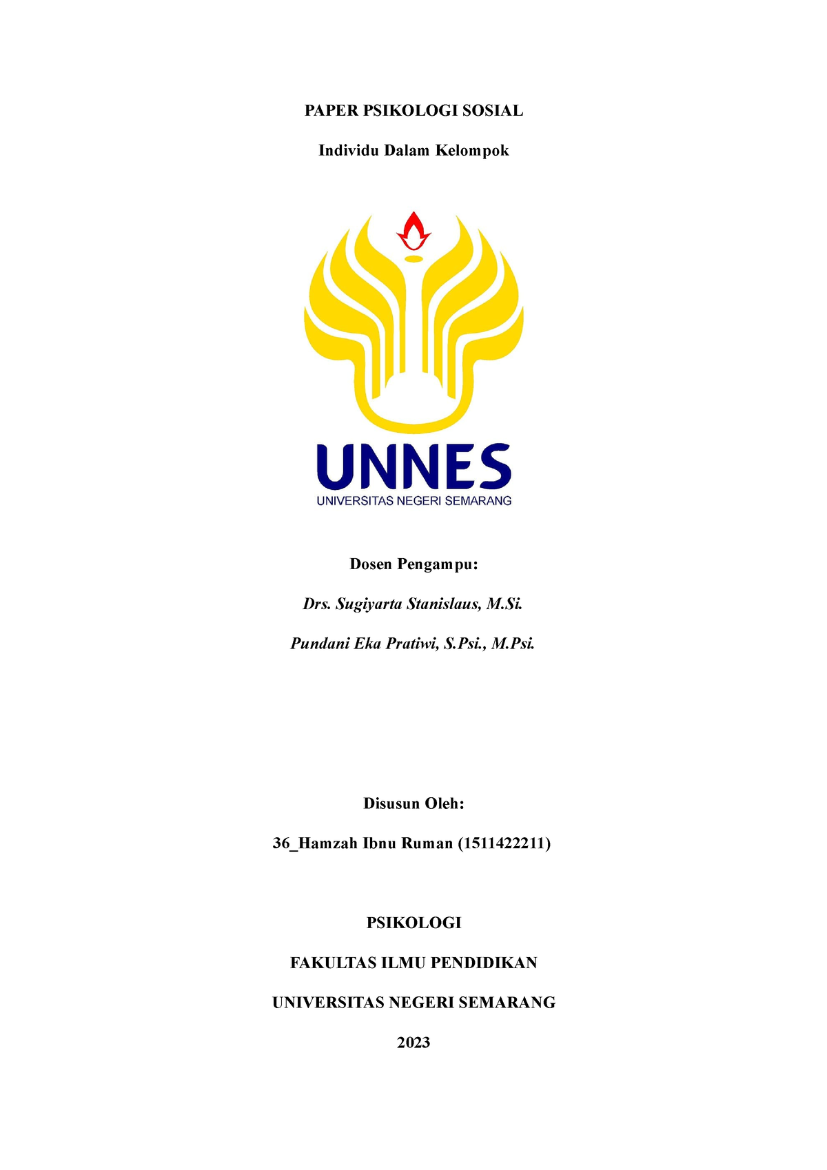 Paper Psikologi Sosial Individu Dalam Kelompok - PAPER PSIKOLOGI SOSIAL ...