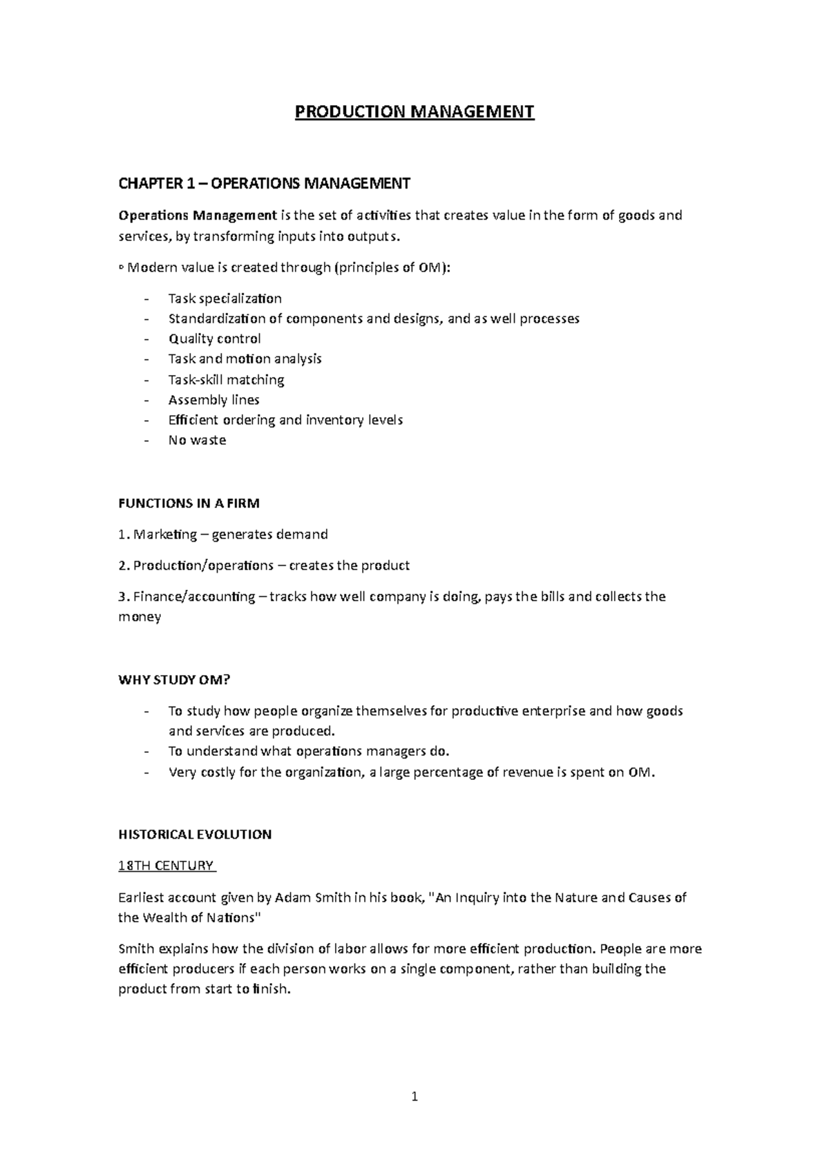 Production Management Notes Done By Me Production Management Chapter