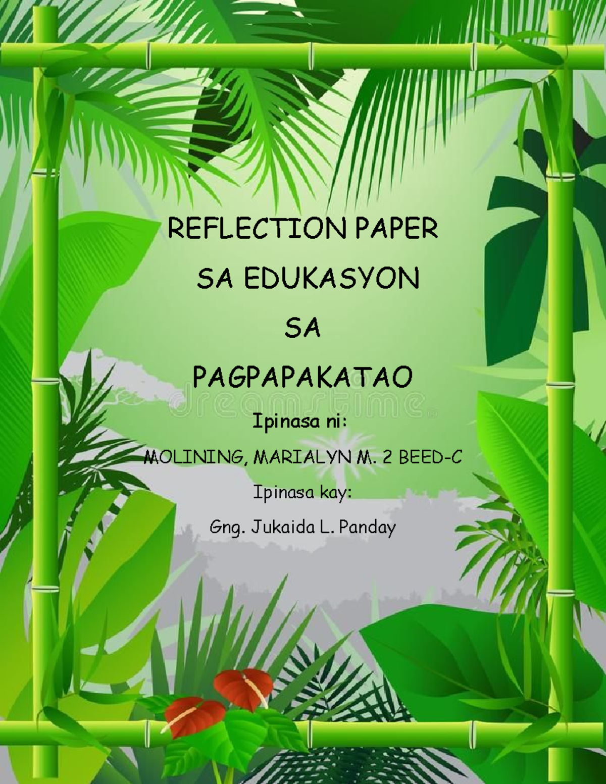 Reflection Paper - SV-VED - REFLECTION PAPER SA EDUKASYON SA ...
