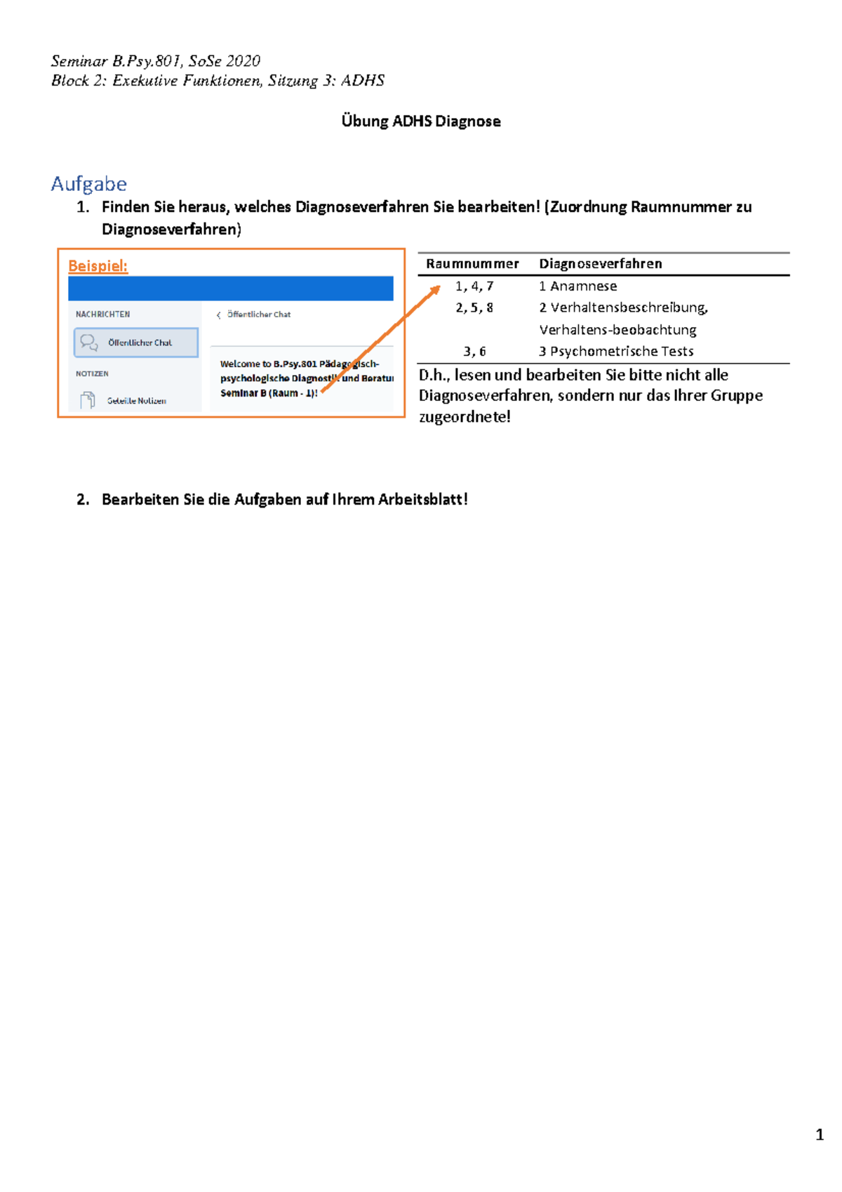 Exekutive Funktionen Arbeitsblätter
 Arbeitsblatt Exekutive Funktionen AHDS Diagnose Block 2 Exekutive