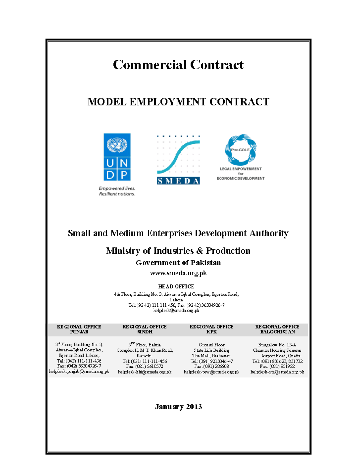 Model Employment Contract - Commercial Contract MODEL EMPLOYMENT ...