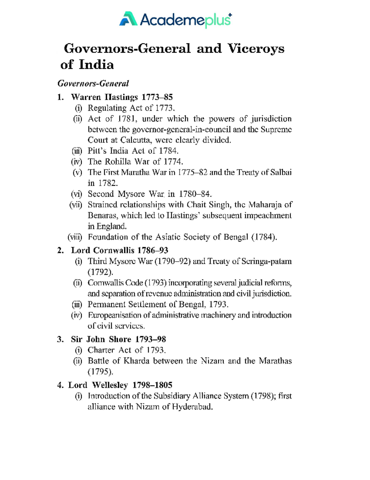 Downloadfile - Governors General And Viceroys Of India - Indian History ...