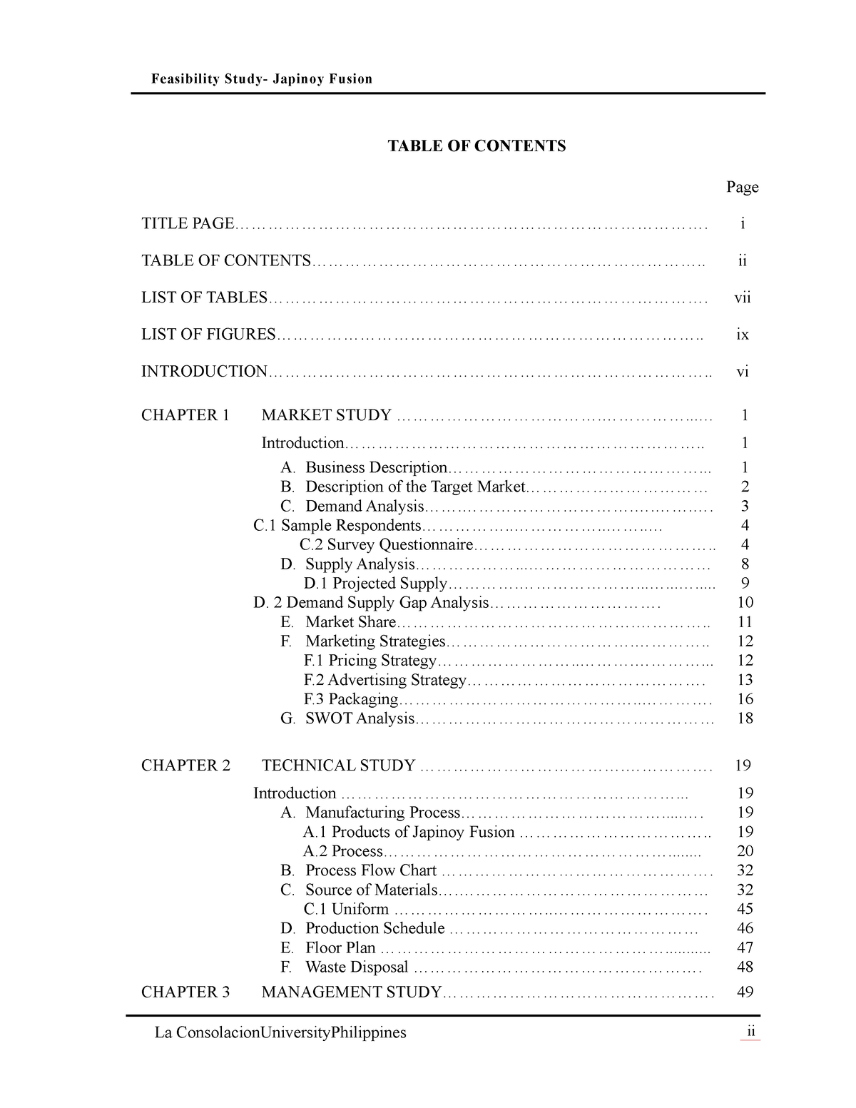 01 Table of Contents - For Reference purposes. Not for public use - La ...